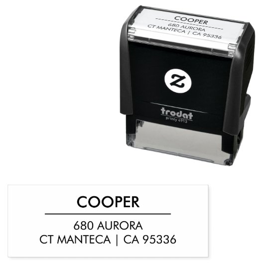 ミニマルモダン差出人住所自己インクスタンプ セルフインキングスタンプ (インサイチュ)