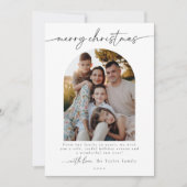 ミニマルモダン年次レビュー写真ファミリー シーズンカード (正面)