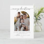 ミニマルモダン年次レビュー写真ファミリー シーズンカード (スタンド正面)