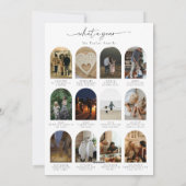 ミニマルモダン年次レビュー写真ファミリー シーズンカード (裏面)