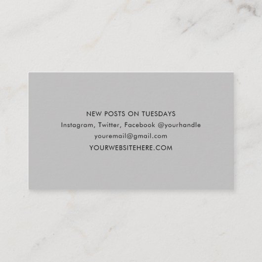 ミニマルモダン建築名刺 名刺 (裏面)