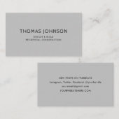 ミニマルモダン建築名刺 名刺 (正面/裏面)