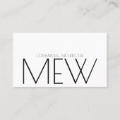 ミニマルモダン建築家 名刺 (裏面)