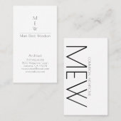 ミニマルモダン建築家 名刺 (正面/裏面)