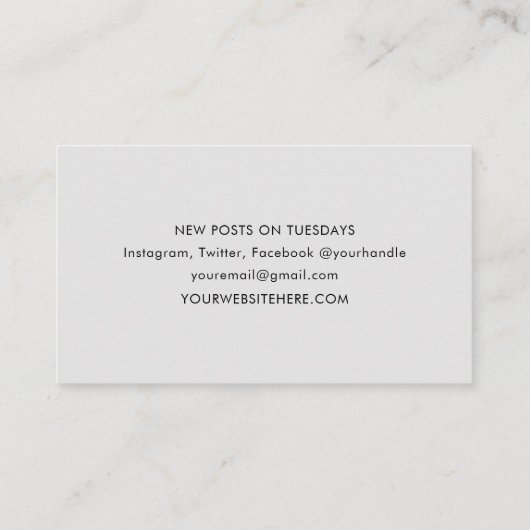 ミニマルモダン建築 名刺 (裏面)