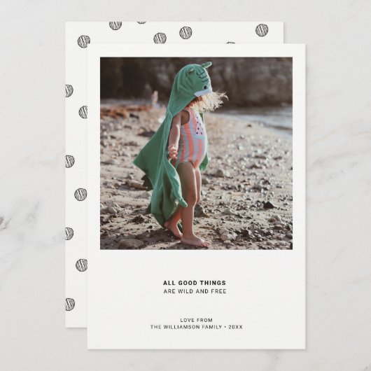 ミニマルモダン引用文 |フォトシンプル引用文 シーズンカード (正面/裏面)