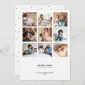 ミニマルモダン引用文 |複数のフォトコラージュ シーズンカード (正面/裏面)