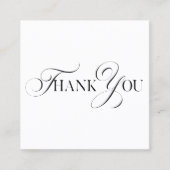 ミニマルモダン感謝していご注文の為に台本を出す スクエア名刺 (正面)