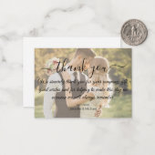 ミニマルモダン感謝してい結婚の写真 ノートカード (正面/裏面インサイチュ)