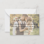 ミニマルモダン感謝してい結婚の写真 ノートカード (正面)