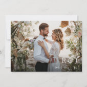 ミニマルモダン感謝と写真結婚 サンキューカード (裏面)