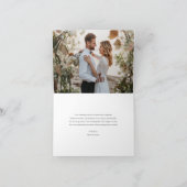 ミニマルモダン感謝と写真結婚 サンキューカード (内部)