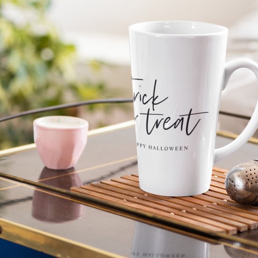 ミニマルモダン手品 |ハッピーハローウィン カフェラテマグ