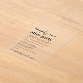 ミニマルモダン披露宴 アクリル招待状 (レイダウン)