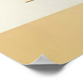 ミニマルモダン抽象芸術アートイエロー金ゴールド ポスター (角)