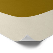 ミニマルモダン抽象芸術シェイプティール(緑がかった色)マスタード ポスター (角)