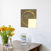 ミニマルモダン抽象芸術ブラウンゴールドフォイルプリント 箔ポスター (レイダウン (キッチン))