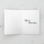 ミニマルモダン抽象芸術メリークリスマスツリー シーズンカード (内部)