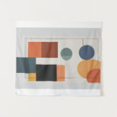 ミニマルモダン抽象芸術幾何学的アート タペストリー (正面(横))