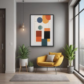 ミニマルモダン抽象芸術幾何学的アート ポスター