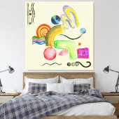 ミニマルモダン抽象芸術芸術 キャンバスプリント (インサイチュ (寝室))