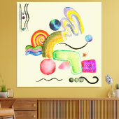 ミニマルモダン抽象芸術芸術 キャンバスプリント (インサイチュ (リビング))