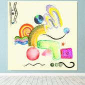 ミニマルモダン抽象芸術芸術 キャンバスプリント (インサイチュ (ウッドフロア))