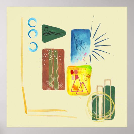 ミニマルモダン抽象芸術芸術 ポスター (正面)