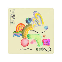 ミニマルモダン抽象芸術芸術 メタルプリント