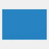 ミニマルモダン抽象芸術鮮やかブルー ラッピングペーパーシート (正面3)