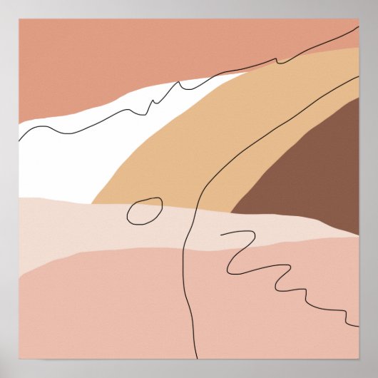 ミニマルモダン抽象芸術 ポスター (正面)