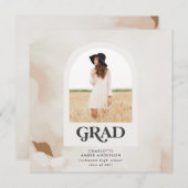 ミニマルモダン抽象芸術 招待状 (正面/裏面)