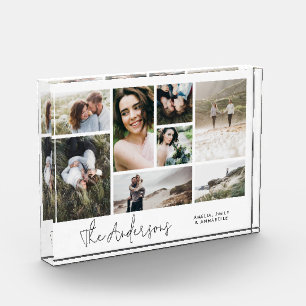 ミニマルモダン数々のエレガント8枚の写真最高の友人 フォトブロック