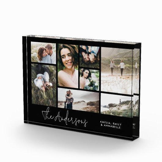 ミニマルモダン数々のエレガント8枚の写真最高の友人 フォトブロック (右)