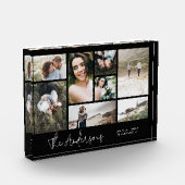 ミニマルモダン数々のエレガント8枚の写真最高の友人 フォトブロック (左)