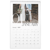 ミニマルモダン新婚夫婦の結婚写真の思い出 カレンダー (1月 2027)