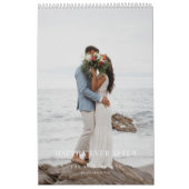 ミニマルモダン新婚夫婦の結婚写真の思い出 カレンダー (カバー)