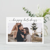 ミニマルモダン書道クリスマスフォトカード 招待状 (スタンド正面)