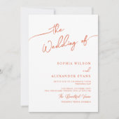 ミニマルモダン書道結婚式招待状 招待状 (正面)