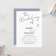 ミニマルモダン書道結婚式招待状