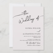 ミニマルモダン書道結婚式招待状 招待状 (正面)