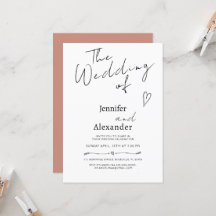 ミニマルモダン書道結婚式招待状