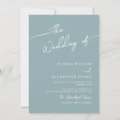 ミニマルモダン書道結婚式招待状 招待状 (正面)