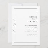 ミニマルモダン書道結婚式招待状 招待状 (正面)