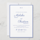 ミニマルモダン書道結婚式招待状 招待状 (正面)