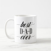 ミニマルモダン最高のパパは常に父の日の脚本 コーヒーマグカップ (左)