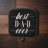 ミニマルモダン最高のパパは常に父の日の脚本 鍋つかみ&鍋敷きセット