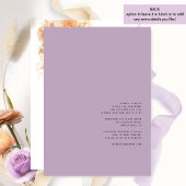 ミニマルモダン桃、クリーム、紫フローラ結婚 招待状