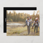 ミニマルモダン楽しいクリスマス シーズンカード (正面/裏面)