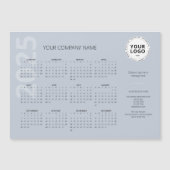 ミニマルモダン淡い色のBlue Businessカレンダー2025 (正面)